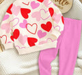 Valentine's Day Hearts Sweatshirt & Leggings Set